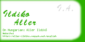 ildiko aller business card